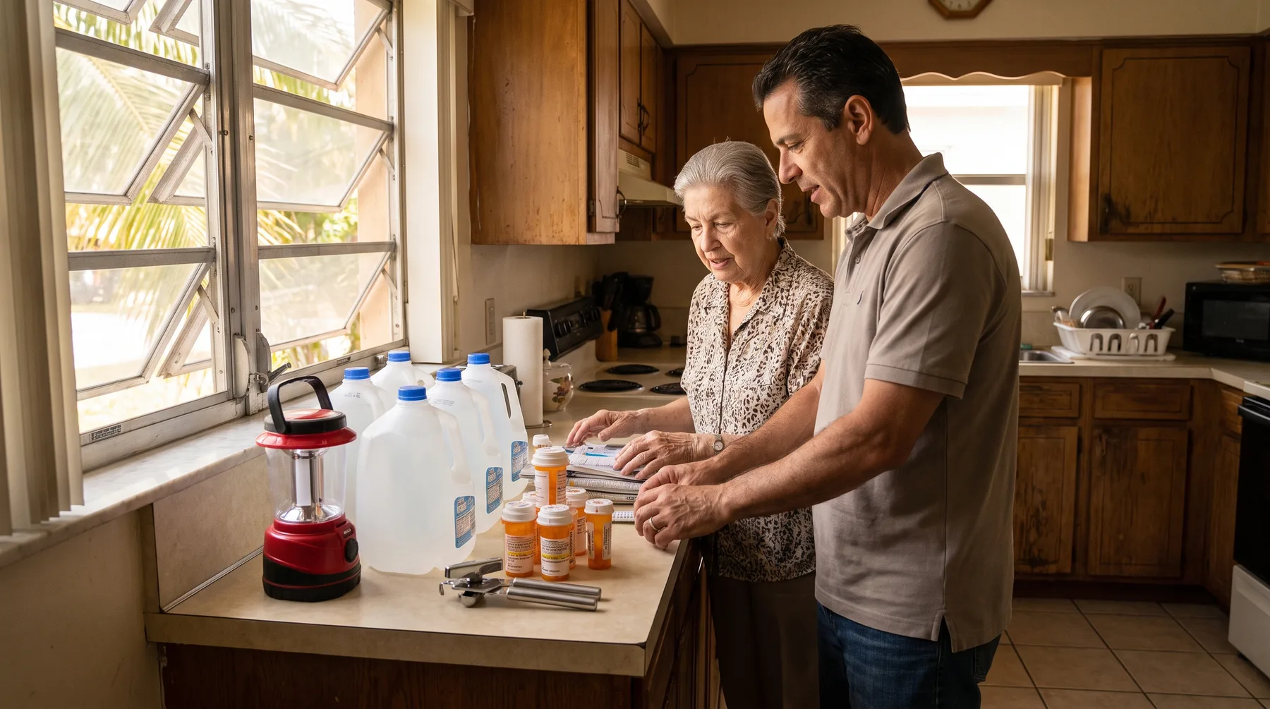 Hurricane plan for an elderly parent staying home